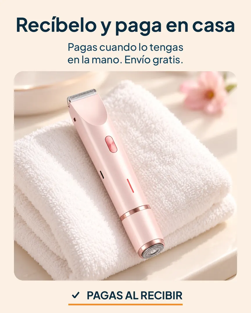 Rasuradora eléctrica de doble punta: Rasuradora sobre una toalla blanca