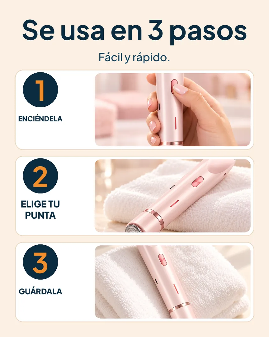 Rasuradora eléctrica de doble punta: Pasos para usar la rasuradora