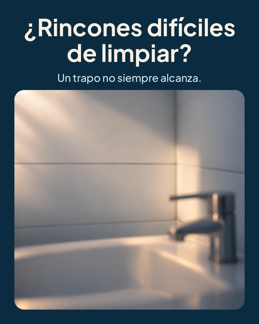 Vaporizador portátil de alta presión: Rincón de baño difícil de limpiar