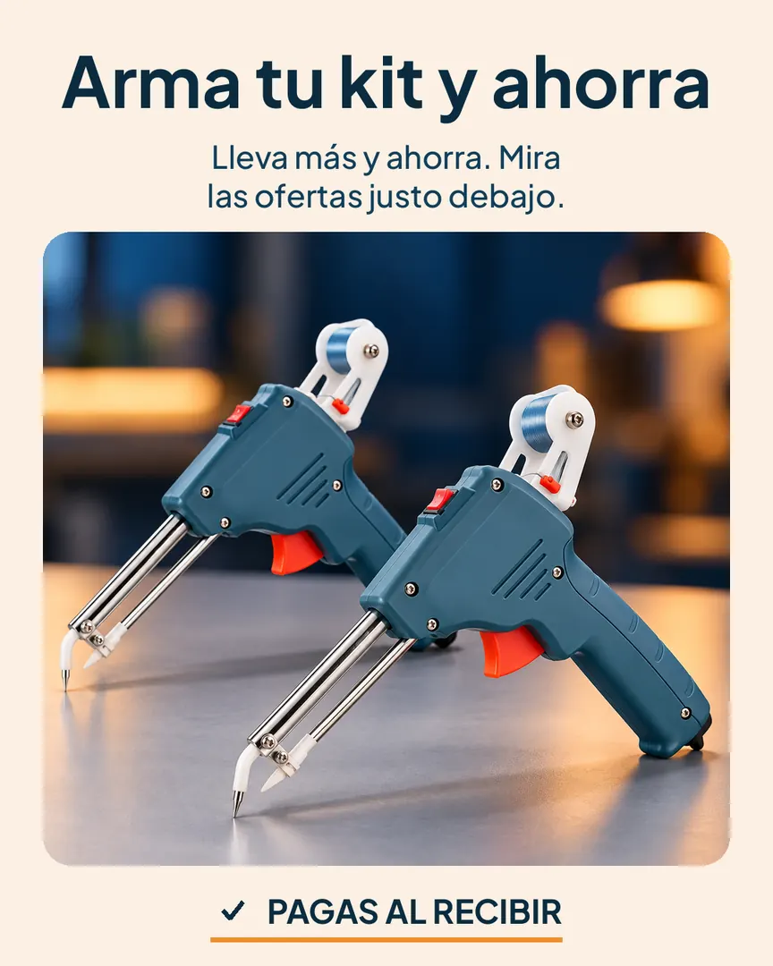 Pistola para soldar con alimentación de estaño: Dos pistolas para armar tu kit