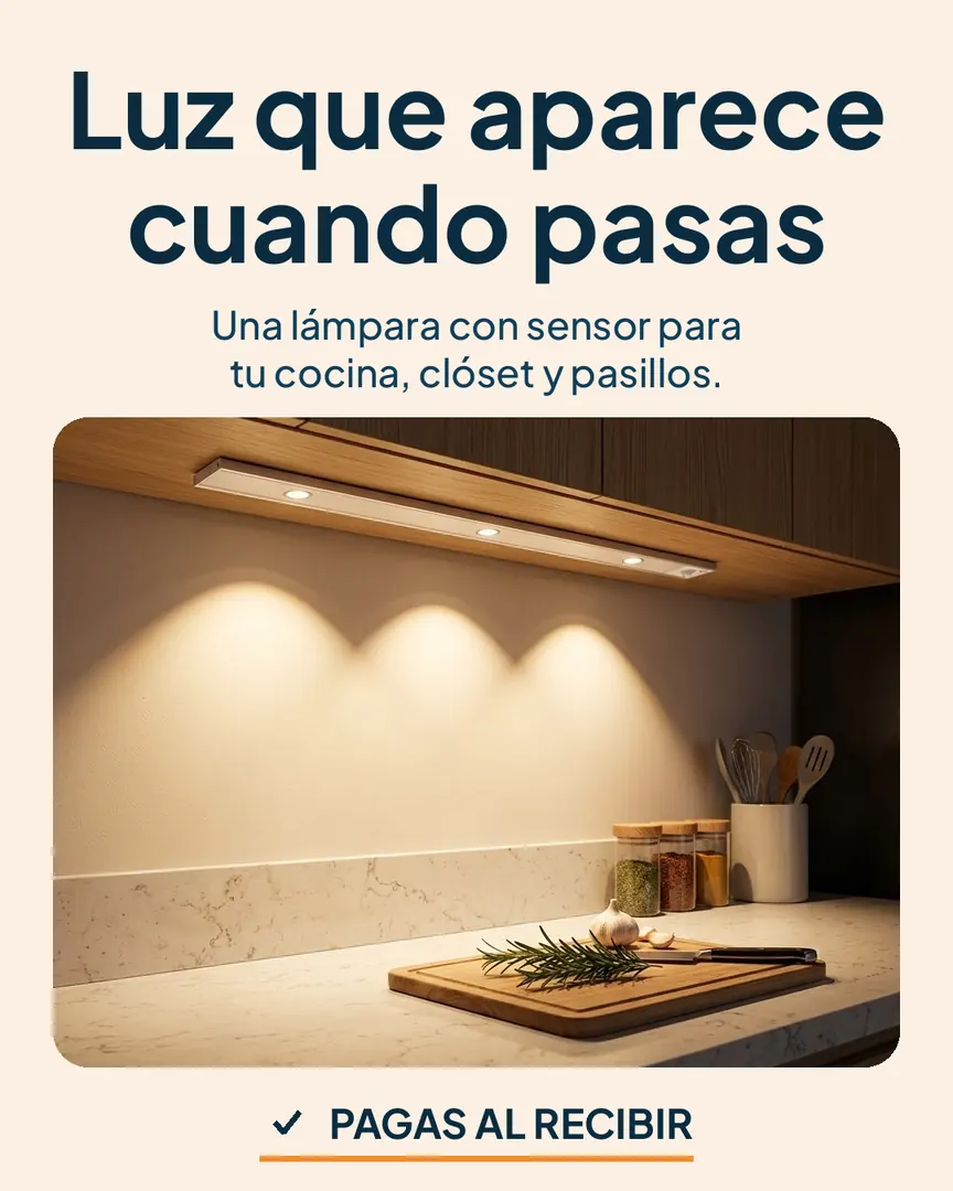 Lámpara inteligente: Luz que aparece cuando pasas