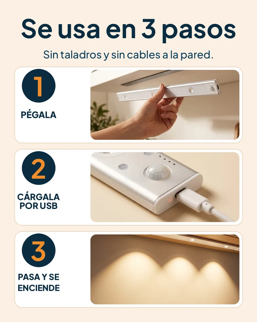 Lámpara inteligente: Se usa en 3 pasos