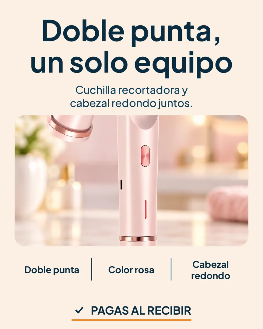 Rasuradora eléctrica de doble punta: Rasuradora con sus dos cabezales