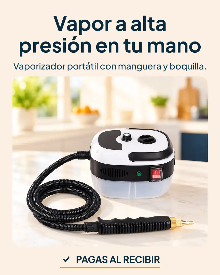 Vaporizador portátil de alta presión: Vaporizador portátil sobre el mesón de la cocina