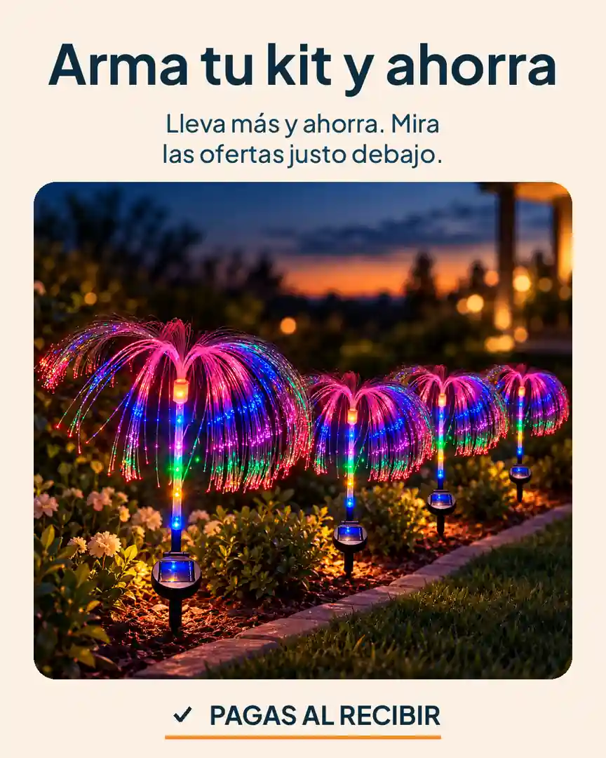 Medusas solares x2 para jardín: Cuatro medusas para armar tu kit