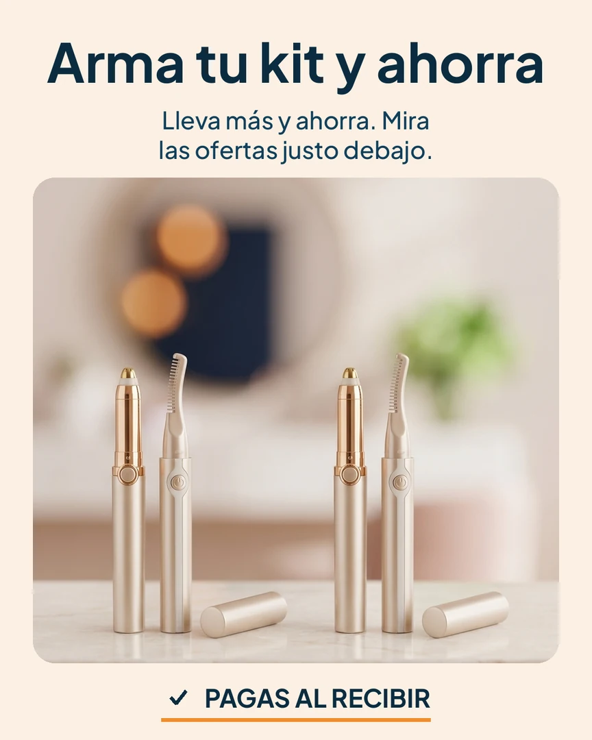 Encrespador de pestañas y depilador de cejas 2 en 1: Dos kits 2 en 1 para armar tu kit