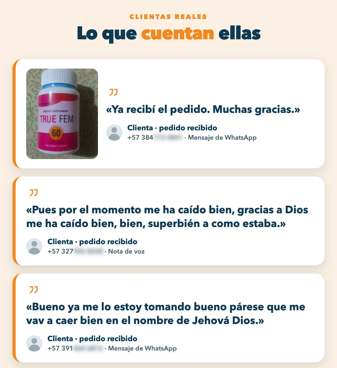Lo que cuentan clientas reales que ya recibieron su pedido